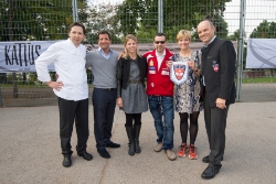 Heinz Reitbauer jun. (Steirereck), Mag. Philipp Gattermayer (Geschäftsführer Kattus), Sophie Kattus, Karl Rosenbauch, Birgit Reitbauer (Steirereck) und Rudi Obauer