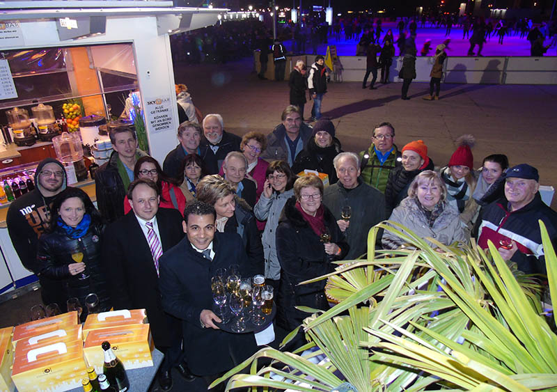 Flemings Deluxe Hotel Wien-City verköstigt Radio-Wien Hörer in luftiger Höhe
