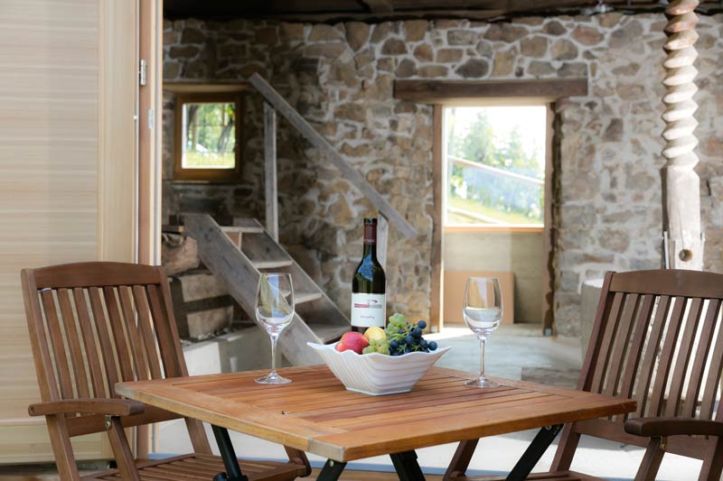 Weinberg Lodge Klöch Holz-Spindelpresse