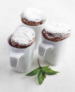 bitterschokolade souffle